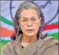  ?? PTI ?? Congress president Sonia Gandhi at the press briefing.