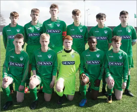  ??  ?? The Kerry team that played UCD in the U-17 Airtricity League at Mounthawk Park last Sunday. Front, l-r: Jordan Barry, Sebastian Vasiu, Alex O’Connor, JR Tshikato and John Carmody. Back, l-r: Dylan Quirke, Padraig McCannon, James Rusk, Boki Nikic, Paddy O’Rourke and Liam Collins