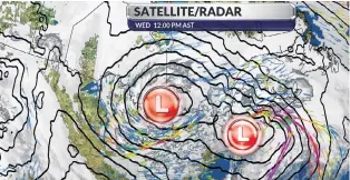  ?? (WSI) ?? Two deepening areas of low pressure brought varying levels of discomfort to many on Wednesday!