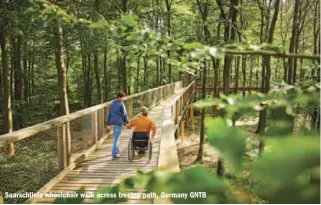  ??  ?? Saarschlie­fe wheelchair walk across treetop path, Germany GNTB