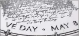  ??  ?? THE WORDS FROM CHURCHILL'S VE DAY SPEECH INGENIOUSL­Y MAKE UP HIS PORTRAIT