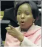  ??  ?? STARTLED: Maite NkoanaMash­abane after she was jolted awake