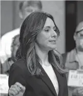  ?? Jerry Lara/ Staff file photo ?? State Rep. Gina Hinojosa, D-austin, says her bill would allow those who are not wealthy to hold office and open legislator­s’ eyes to teachers’ financial struggles.