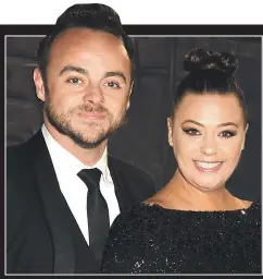  ??  ?? TV star Ant McPartlin with his wife Lisa