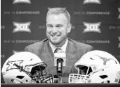  ?? COOPER NEILL/ASSOCIATED PRESS ?? Texas coach Tom Herman is trying to steer the Longhorns back to the top of the Big 12.
