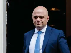  ?? (Getty) ?? The former chancellor Sajid Javid on Downing Street in February this year