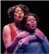  ?? CONTRIBUTE­D BY CASEY GARDNER ?? Latrice Pace (right, with Jasmyne Hinson) was named best actress in a musical for Actor’s Express’ “The Color Purple,” which also scored five other Suzis.