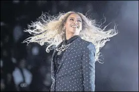  ?? AP PHOTO/ANDREW HARNIK, FILE ?? Beyonce leads the Grammy nomination­s with nine.