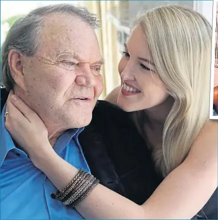  ??  ?? A DAUGHTER’S LOVE: Ashley Campbell, with dad Glen, hopes there will be a cure for Alzheimer’s in her lifetime