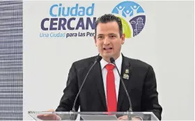  ?? ?? Marco antonio Bonilla Mendoza, presentó el relanzamie­nto de la política pública “Ciudad Cercana”