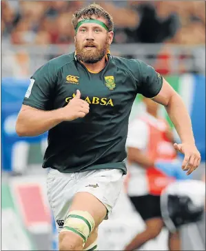  ?? Picture: GALLO IMAGES ?? BEEF UP PACK: Powerful former Junior Springbok lock Irne Herbst will add extra grunt to the Southern Kings pack next season