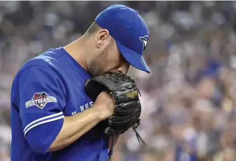  ?? NATHAN DENETTE/THE CANADIAN PRESS ?? Marco Estrada had a solid season for the Jays, including a nice post-season run, and has a week to accept or decline their $15.8 million qualifying offer.