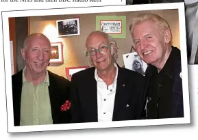  ??  ?? MAGICAL: Roger, Mike and John in the 60s and, left, a recent catch-up