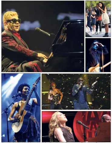  ?? (Photos archives NM) ?? Elton John, les Kids United, Texas, Ayo, Maître Gims, Diana Krall : un parterre d’artistes pour l’automne.