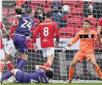  ??  ?? STOKED Darren Fletcher scores the winner for the Potters