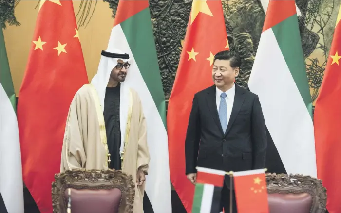  ?? AFP ?? Sheikh Mohammed bin Zayed, Crown Prince of Abu Dhabi and Deputy Supreme Commander of the Armed Forces, during a visit to China in 2015 at the invitation of Chinese President Xi Jinping