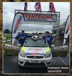  ??  ?? Champion: Davies won in 2016