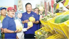  ??  ?? Abdul Rahman at the agro bazaar.