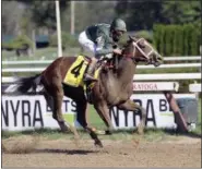  ?? HANS PENNINK — ASSOCIATED PRESS ?? Sweet Loretta, with jockey John Velazquez, wins the Schuylervi­lle Stakes at Saratoga Race Course in Saratoga Springs on Friday.
