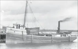  ?? Center for Archival Collection­s, Bowling Green University ?? THE J.M. ALLMENDING­ER, a wooden steamer that ran aground in 1895 near Mequon, Wis., now lies 15 feet beneath Lake Michigan covered in zebra mussels.