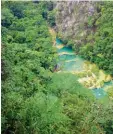  ??  ?? Sie besuchte das Naturschut­zgebiet Se muc Champey.