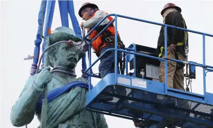  ?? Photograph: Steve Helber/AP ?? ‘The president of the United States has declared that the entities that enjoy rights are not people but monuments.’