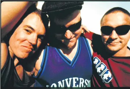  ?? COURTESY OF SUBLIME ?? Sublime’s leader, Bradley Nowell, left, overdosed on heroin and died two months before the release of the album that would make the Long Beach band a worldwide sensation, “Sublime,” which came out 25years ago. Shown with him are bassist Eric Wilson, center, and drummer Bud Gaugh.