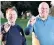  ??  ?? Golfers Michael Bidmead, left, and Milos Bilic punched the air when they realised what they had done