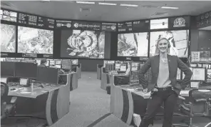  ?? BILL STAFFORD/NASA JOHNSON SPACE CENTER ?? NASA flight director and Lancaster native Allison Bolinger is seen working at the Johnson Space Center in Houston. Bolinger started as a NASA intern in 2001 and was named to her current position in 2018.