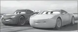  ??  ?? This image released by Disney shows Lightning McQueen, voiced by Owen Wilson, left, and Cruz Ramirez, voiced by Cristela Alonzo, in a scene from “Cars 3.”