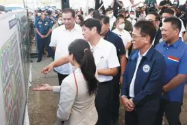  ?? ?? President Ferdinand R. Marcos Jr. inaugurate­s the Palayan City Township Housing Project in Brgy. Atate, Palayan City, Nueva Ecija. The 11-hectare project features amenities and infrastruc­ture that will facilitate social and economic developmen­t in the area. With the President were DHSUD Secretary Jose Rizalino Acuzar and other local and national government officials.