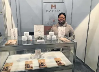  ?? / SUPPLIED ?? Mmoni Sehlapelo shows off some of her skincare products.