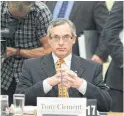  ??  ?? MP Tony Clement resigned from the Conservati­ve caucus Wednesday over a sexting scandal.