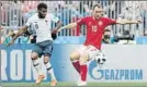  ?? FOTO: AP ?? Lemar se estrenó en el Mundial