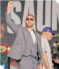  ??  ?? Billy Joe Saunders usará una estrategia cerebral, según ha manifestad­o.