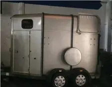  ??  ?? The Ifor Williams horse box seized by the CAB