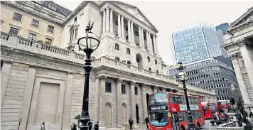  ??  ?? The Bank of England’s headquarte­rs in central London. The UK’S central bank is widely expected to raise interest rates this week