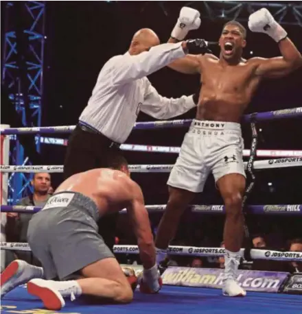  ??  ?? Anthony Joshua beat Wladimir Klitschko in an epic heavyweigh­t title bout in London last month.