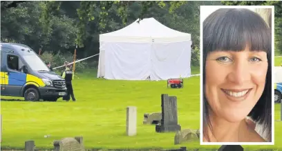  ??  ?? ● The body of Lindsay Birbeck (inset) was found at Accrington Cemetery