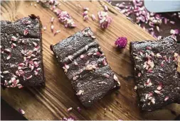  ??  ?? Rose brownies are a signature creation of Can Kitchen Stories.