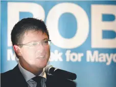  ??  ?? Rob Molhoek launches his campaign in 2008.