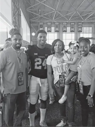  ??  ?? From left, Brian Converse, Jarrick Bernard-Converse, Dana Converse, Abria Converse and Brianna Converse. [PHOTO PROVIDED]