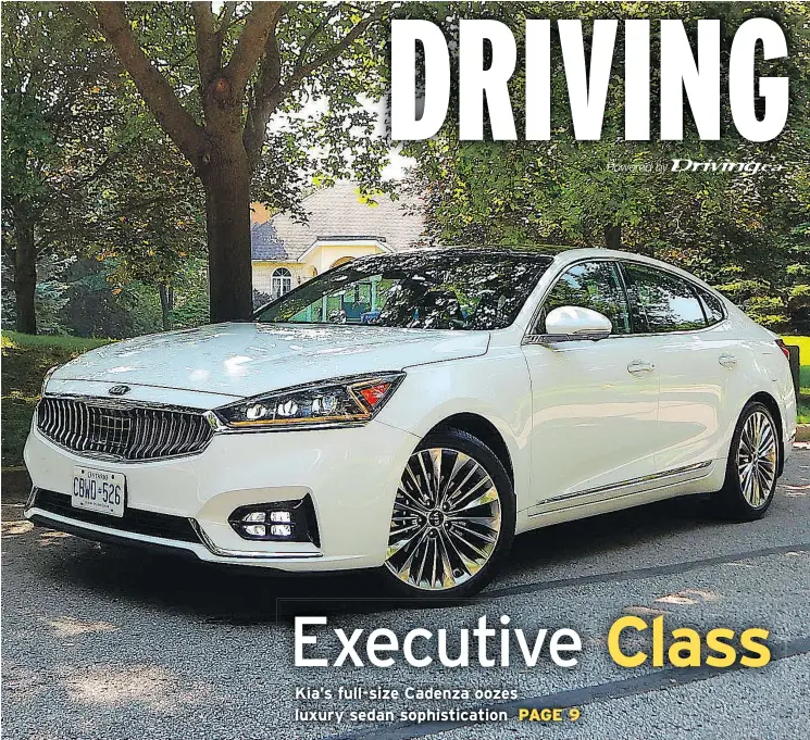  ??  ?? 2017 Kia Cadenza. BRIAN HARPER/DRIVING.CA