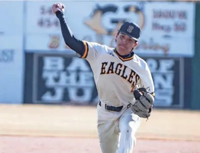  ?? ZACHARY ALLEN/THE PUEBLO CHIEFTAIN ?? Pueblo East’s Matt Casillas fires off a pitch during a 2023 game against Lutheran.