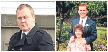  ??  ?? Anne Swinburne feared for her safety when a sheriff turned down her plea for a banning order and is now campaignin­g for a law change to protect victims of domestic abuse. Left, ex-cop Paul Swinburne; and the couple on their wedding day.