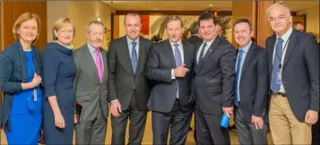  ??  ?? Taoiseach Enda Kenny met with Fine Gael MEPs and their EPP Group colleagues in the European Parliament, Brussels this week. Pictured (l-r): Deirdre Clune MEP, Mairead McGuinness MEP, Seán Kelly MEP, EPP Group Chairman Manfred Weber MEP, Taoiseach Enda...