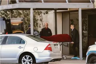  ?? Steve Gonzales / Houston Chronicle ?? Four people are dead after what police are describing as an apparent murder-suicide at a Galveston resort hotel. They believe a woman shot her husband and sons before shooting herself.