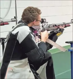  ??  ?? Ridgeland senior Daniel Barrett shot a 280 to lead the Panthers to a very close win over LaFayette in the first rifle team match of the season last week.