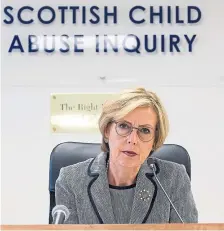  ?? ?? Lady Smith is overseeing the child sex abuse inquiry.