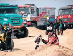  ??  ?? Fernando Alonso durante el Rally Dakar 2020.